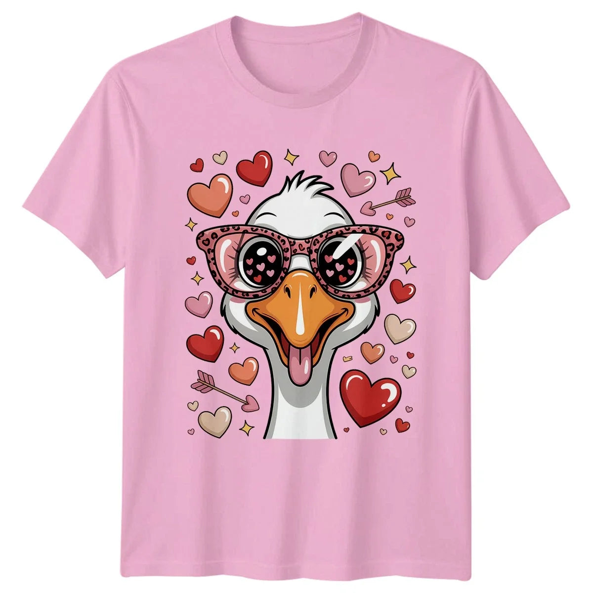 Sweet Heart Cute Goose With Womens Duck Bird Lovers Valentines Day Unisex , , , Long Sleeve Tee