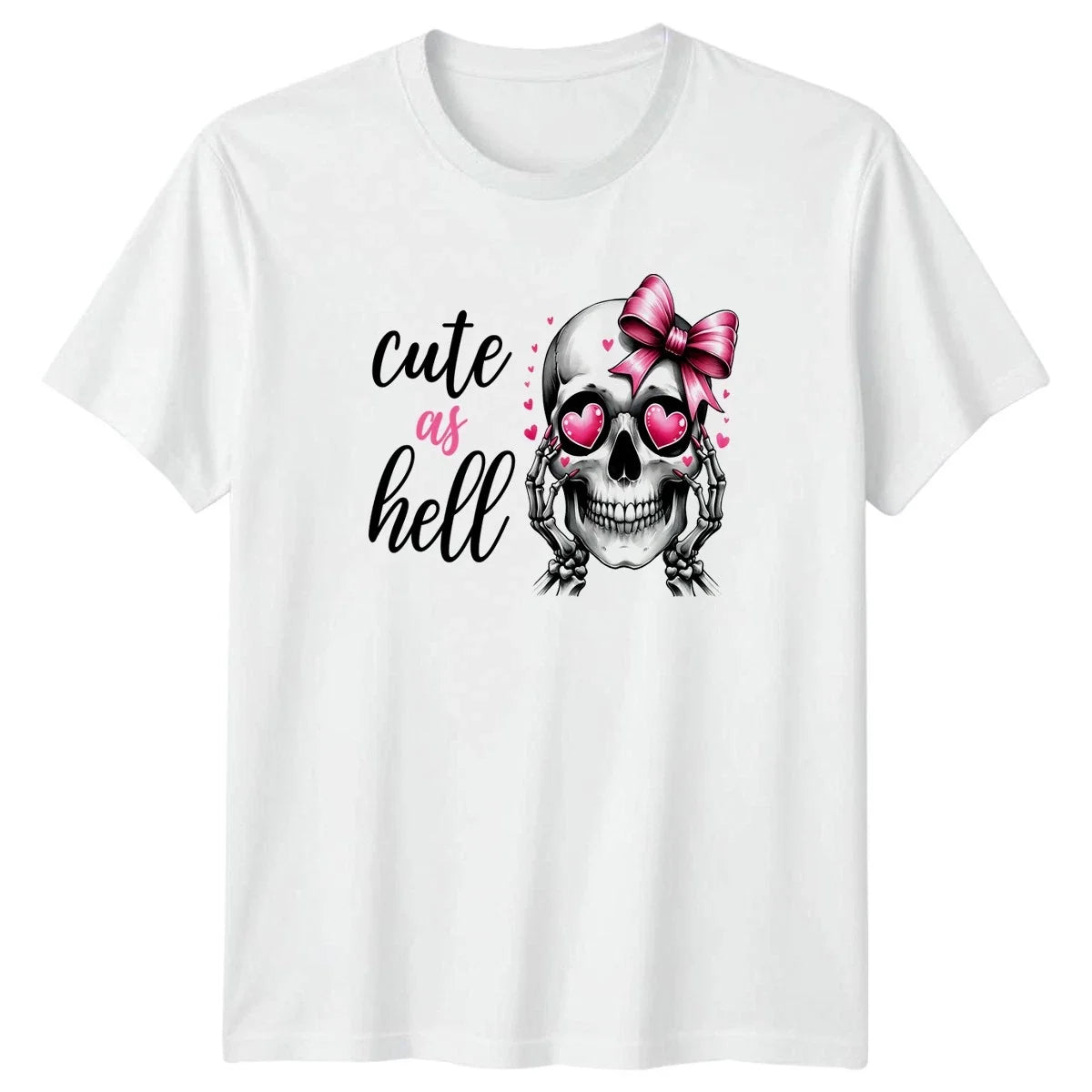 Cute As Hell Womens Cute Skeleton Skeletons Birthday Gift For Her Unisex , , , Long Sleeve Tee