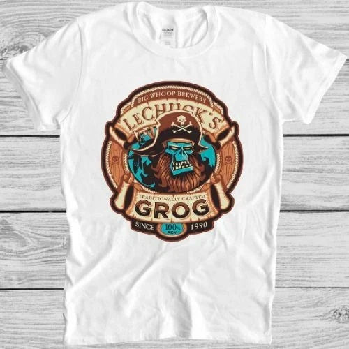 Grog T Shirt Ghost Pirate Monkey Island Lechuck's Brewery Cool Gift Tee M118 Unisex , , , Long Sleeve Tee