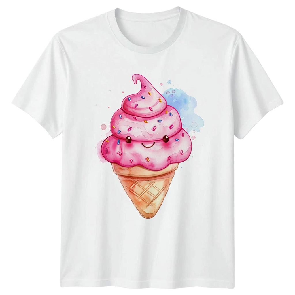 Cute Kawaii Ice Cream T-Shirt Summer Dessert Gift For Him And Her