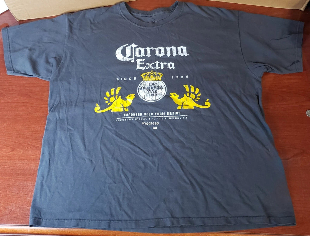 New Corona Extra Cerveza Beer Logo Mens XL Soft Heather Navy