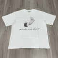 DSMT Italian Phrase Graphic T Shirt Mens L White Minimalist Tee Unisex , , , Long Sleeve Tee