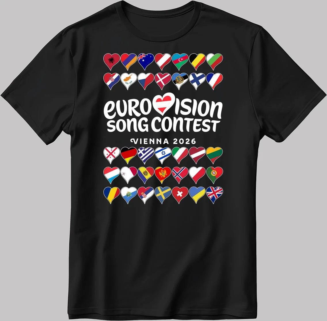 All Eurovision Song Contest Vienna, Austria 2026 Men/ Women T Shirt BB26-35 Unisex , , , Long Sleeve Tee
