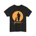 Retro Walk for Peace Monks with Aloka Dog Minimalist Zen Art Unisex , , , Long Sleeve Tee