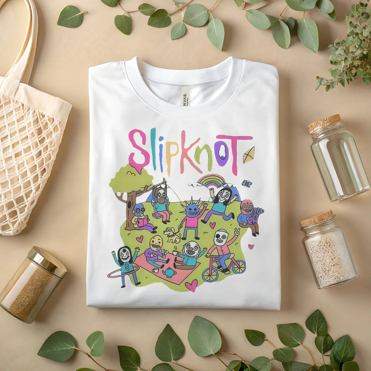 Slipknot Cute Cartoon Shirt – Funny Parody Metal Band A465 Unisex , , , Long Sleeve Tee