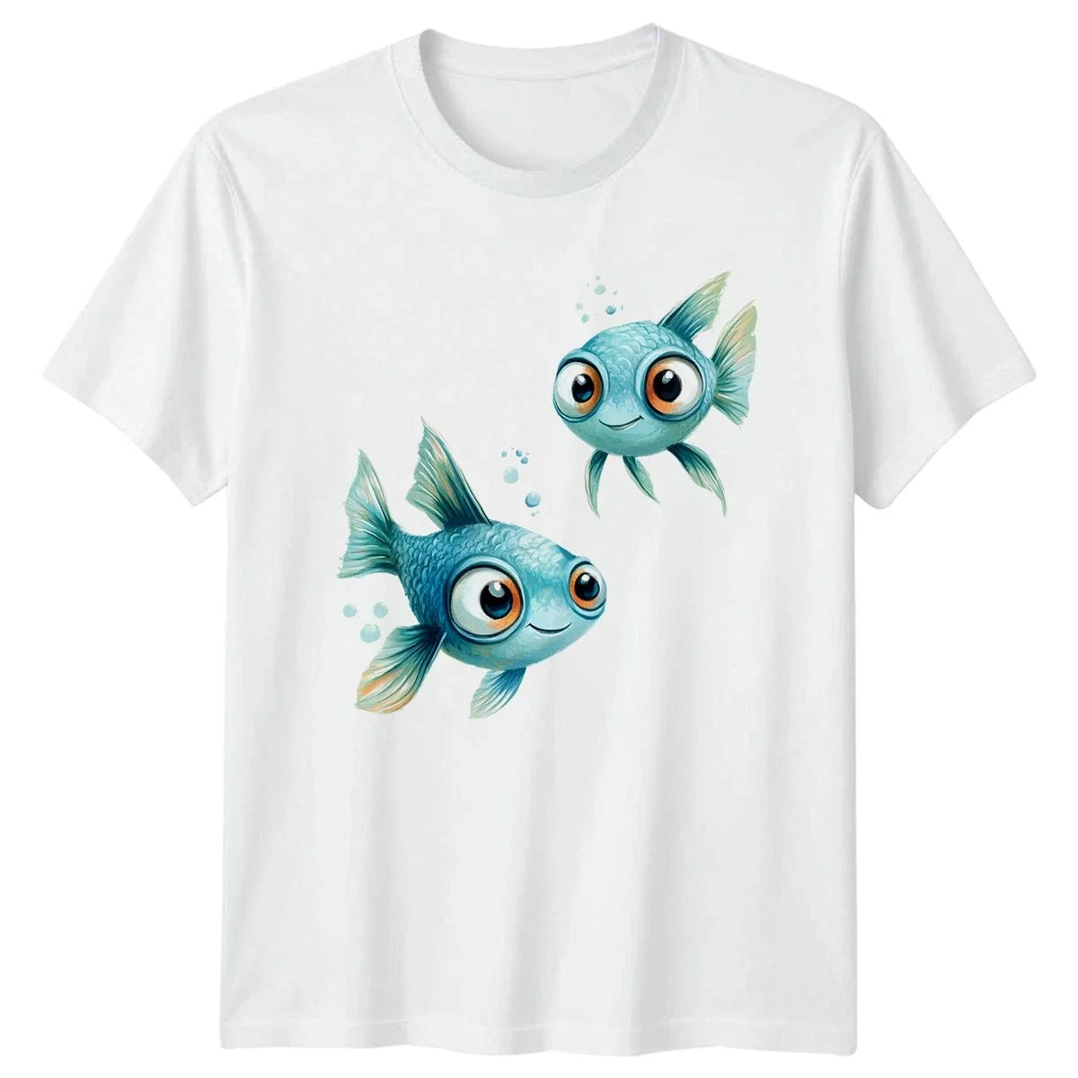 Cute Blue Fish Aquatic Ocean Nature Birthday Gift For Him And Her Unisex , , , Long Sleeve Tee
