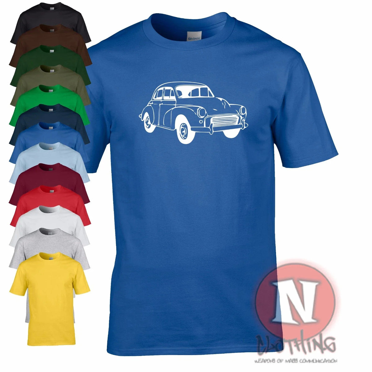 MORRIS MINOR classic car auto retro cool London to Brighton fun tee Unisex , , , Long Sleeve Tee