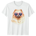 Pomeranian Dog Heart Sunglasses Mens Cute Pet Tee Unisex , , , Long Sleeve Tee