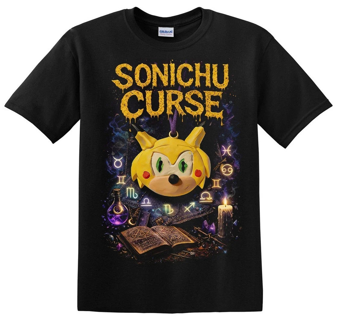 Sonichu Curse Necklace Chris Chan T Shirt, Creepypasta Horror Grunge Goth Anime Unisex , , , Long Sleeve Tee