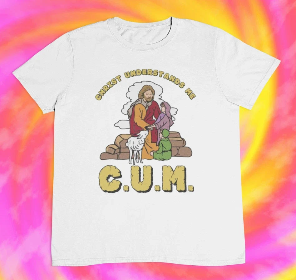 Christ Understands Me C.U.M T shirt | y2k | funny | 2000s | 90s | aesthetics Unisex , , , Long Sleeve Tee