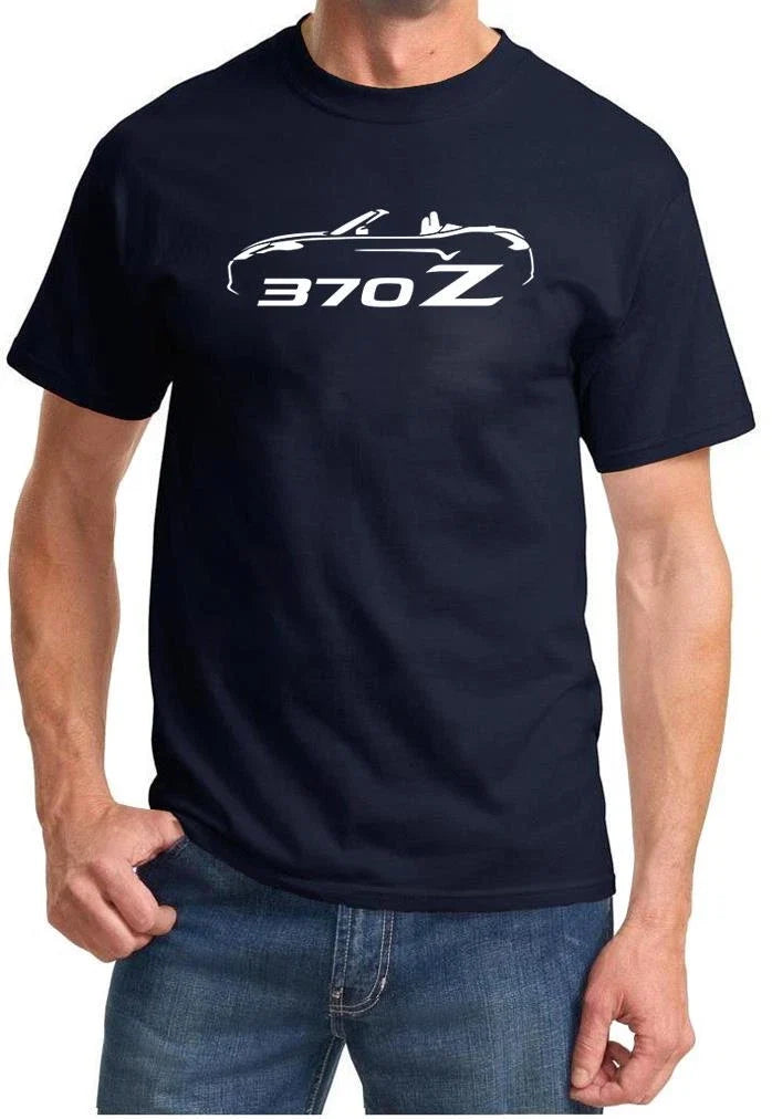 Nissan 370Z Convertible Sports Car Classic Outline Design Tshirt NEW COLORS Unisex , , , Long Sleeve Tee