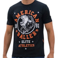 $40 AMERICAN FIGHTER BALLER Black ROAR Athletic Basketball Graphic NWT Unisex , , , Long Sleeve Tee