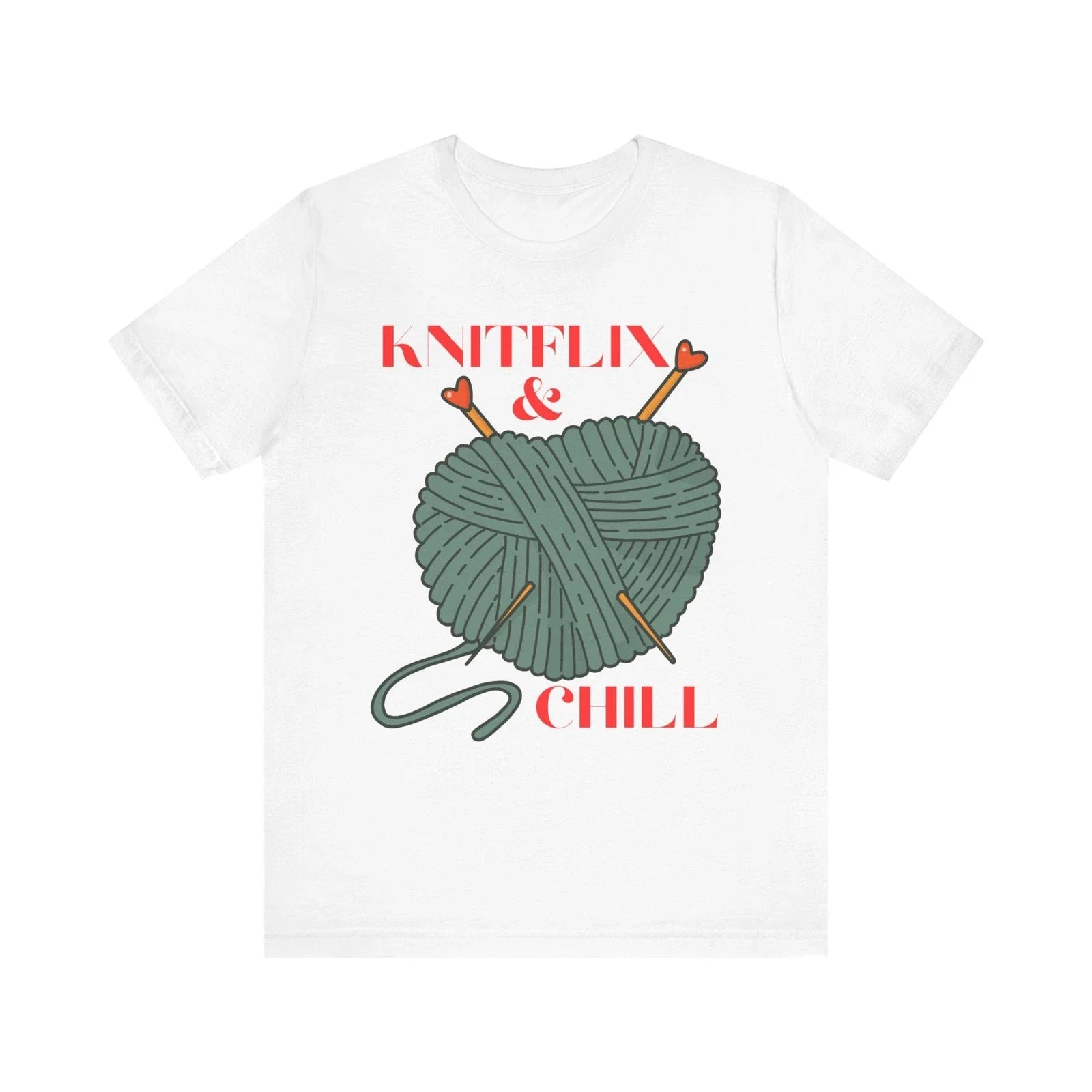Knitflix & Chill Tee for Craft Lovers Unisex , , , Long Sleeve Tee