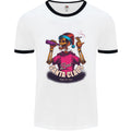 Bad Santa Claus Funny Skull Beer Alcohol Mens Ringer T-Shirt