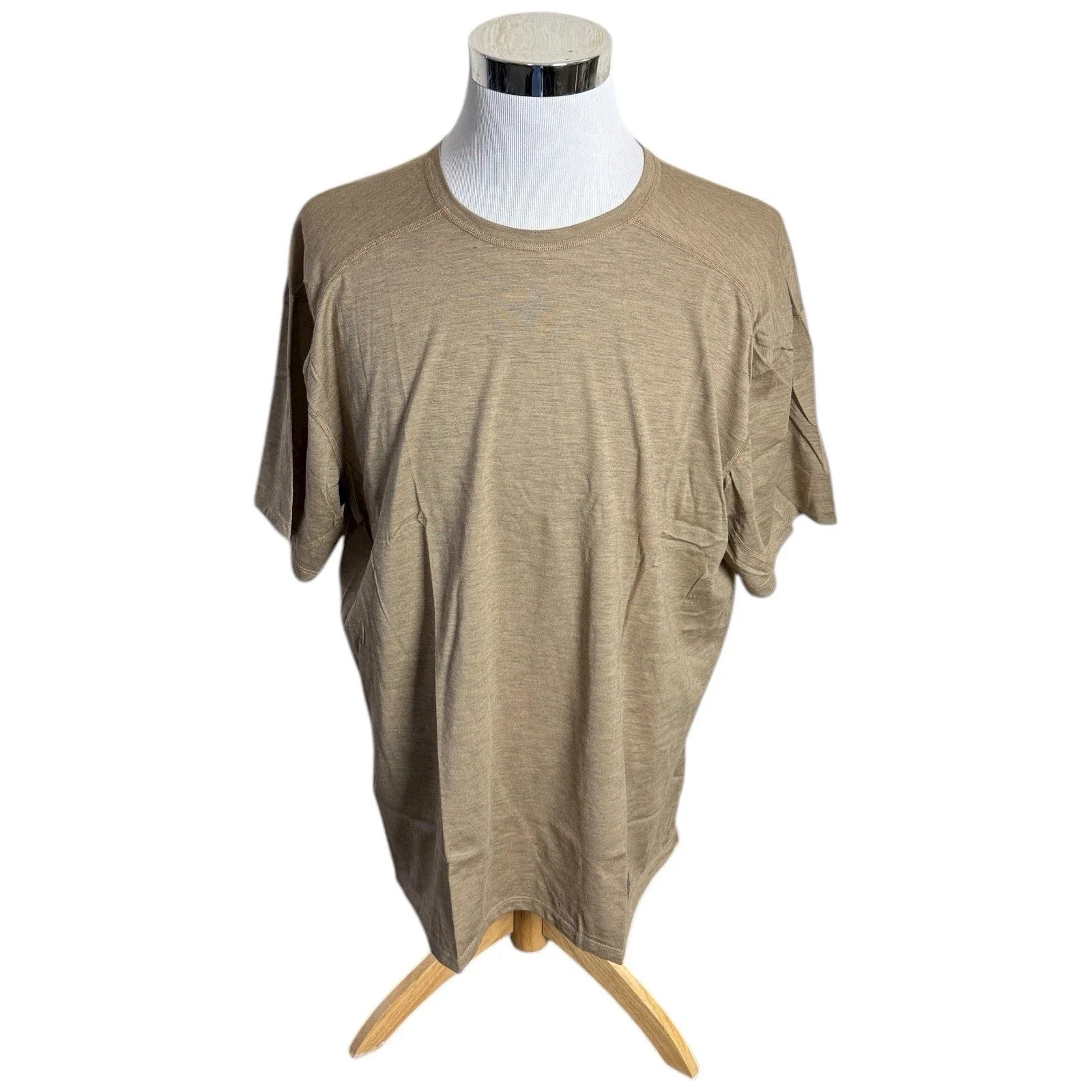 Massif Cool Knit Flame Resistant FR Men's Size 2XL XXL Beige Nomex Unisex , , , Long Sleeve Tee