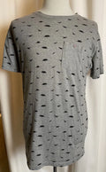 Creative Destruction Dinosaur Dino Gray Mens XL Short Sleeve Pocket Unisex , , , Long Sleeve Tee