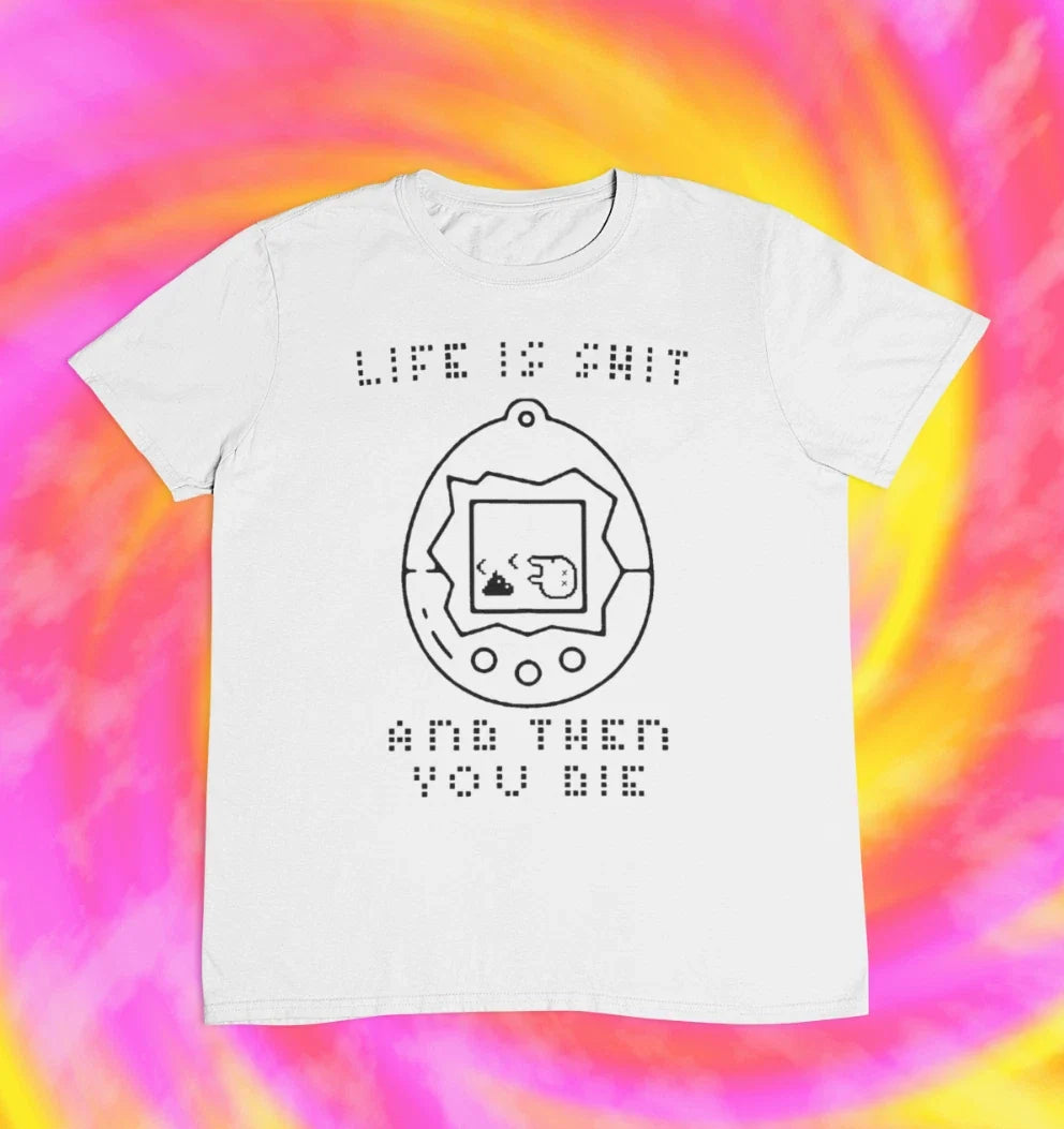 Life Is Sh*t T shirt | Tamagoch | 2000s | 90s | y2k | aesthetics Unisex , , , Long Sleeve Tee
