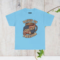 Raised on Coffee & Freedom Graphic T-Shirt Patriotic Cotton Tee for Men