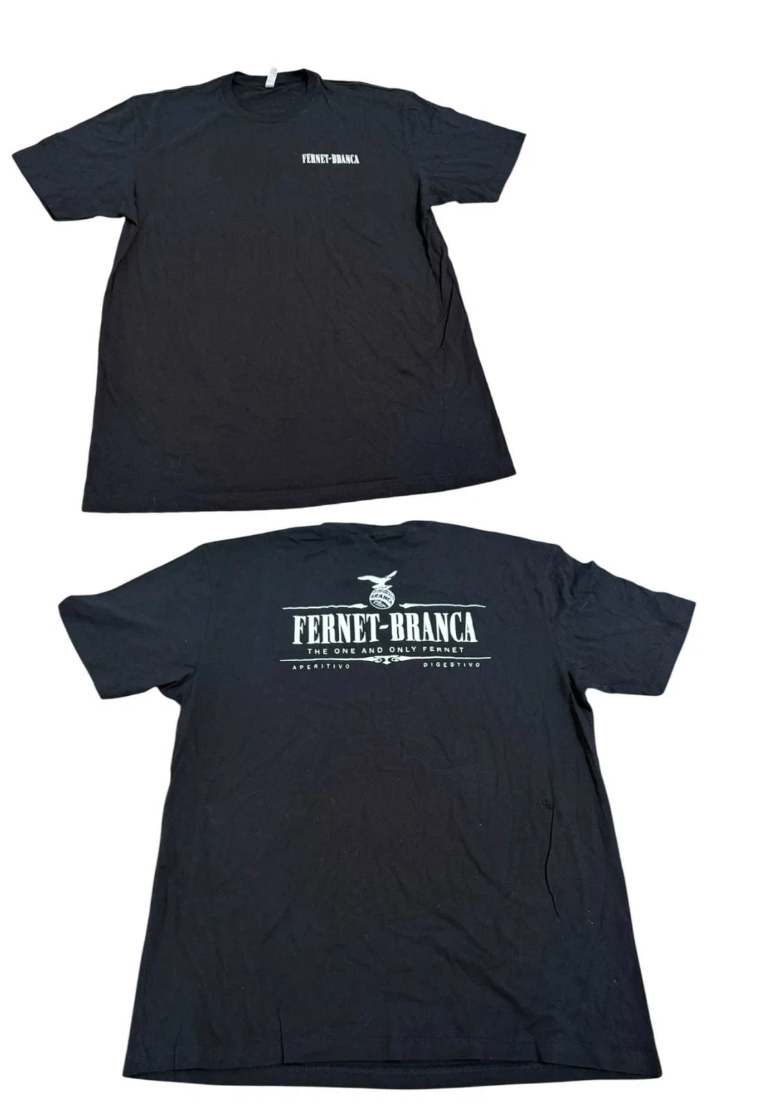 Fernet Branca Shirt Mens XL Black White 2 Sided Double Next Level t Shirt Unisex , , , Long Sleeve Tee