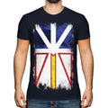NEWFOUNDLAND AND LABRADOR GRUNGE FLAG MENS TEE TOP GIFT SHIRT CLOTHING Unisex , , , Long Sleeve Tee