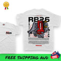 RB26DET Engine iconic T-shirt NISSAN SKYLINE GTR gift JDM Japan drift Tokyo
