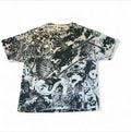 Y2K Grey Star Skeleton Guitar All Over Print Tee - Affliction Style - Size XL Unisex , , , Long Sleeve Tee