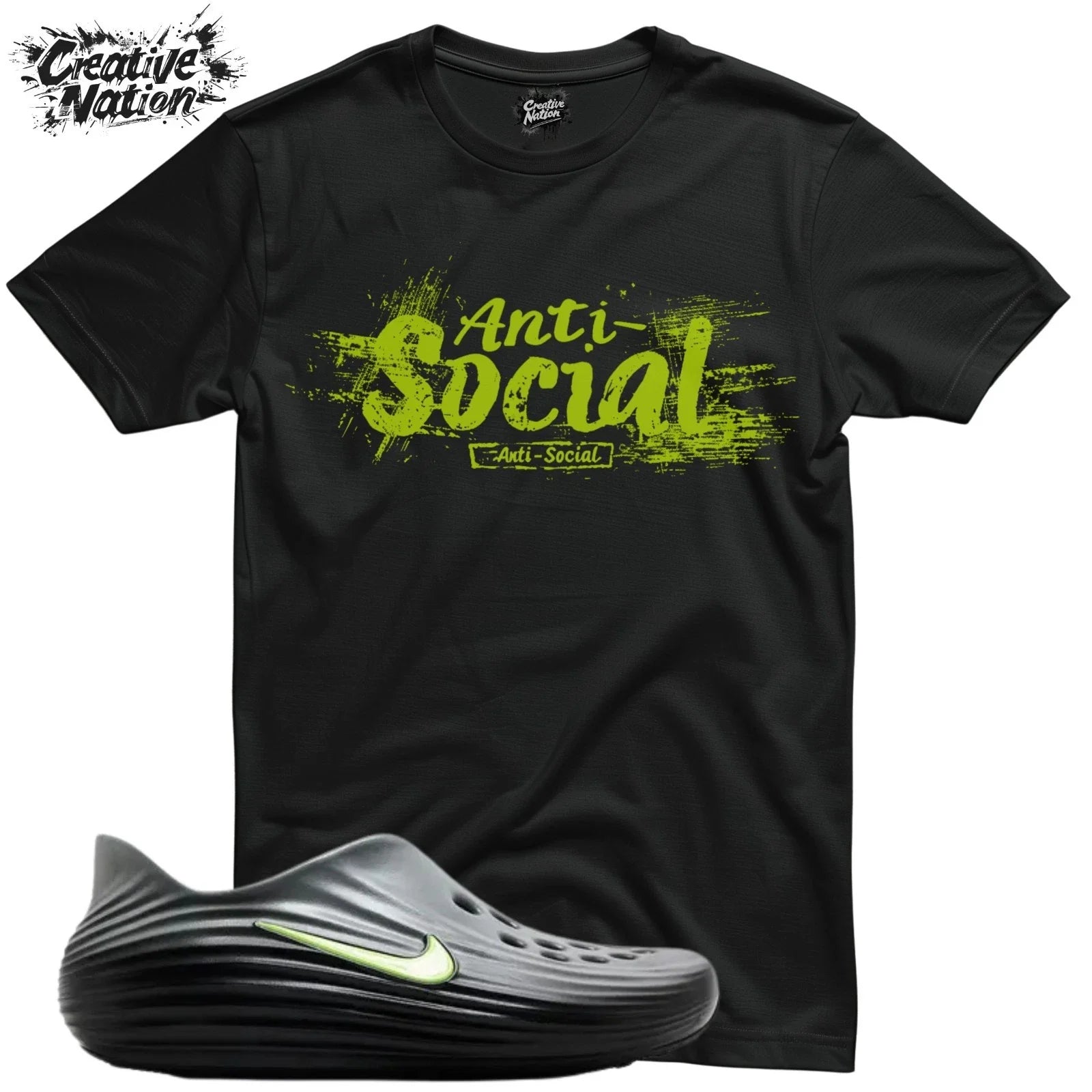Shirt To Match ReactX Rejuven8 Black Cool Grey Volt Unisex Tee Anti Social Shirt Unisex , , , Long Sleeve Tee