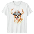Viking Corgi Dog Mens Cute Pet Lover Graphic Tee Unisex , , , Long Sleeve Tee