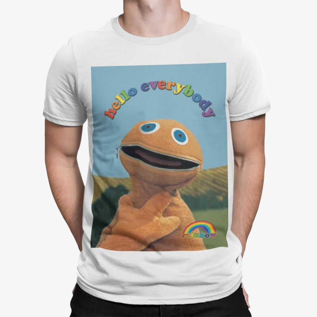 rainbow tv show kids cartoon film movie 80s retro British t shirt