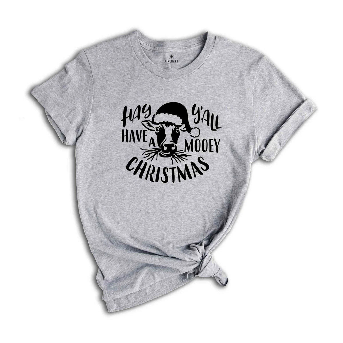 Hay Y'all Have Mooey Christmas Shirt, Cute Christmas Shirt, Cow Shirt, Christmas Unisex , , , Long Sleeve Tee