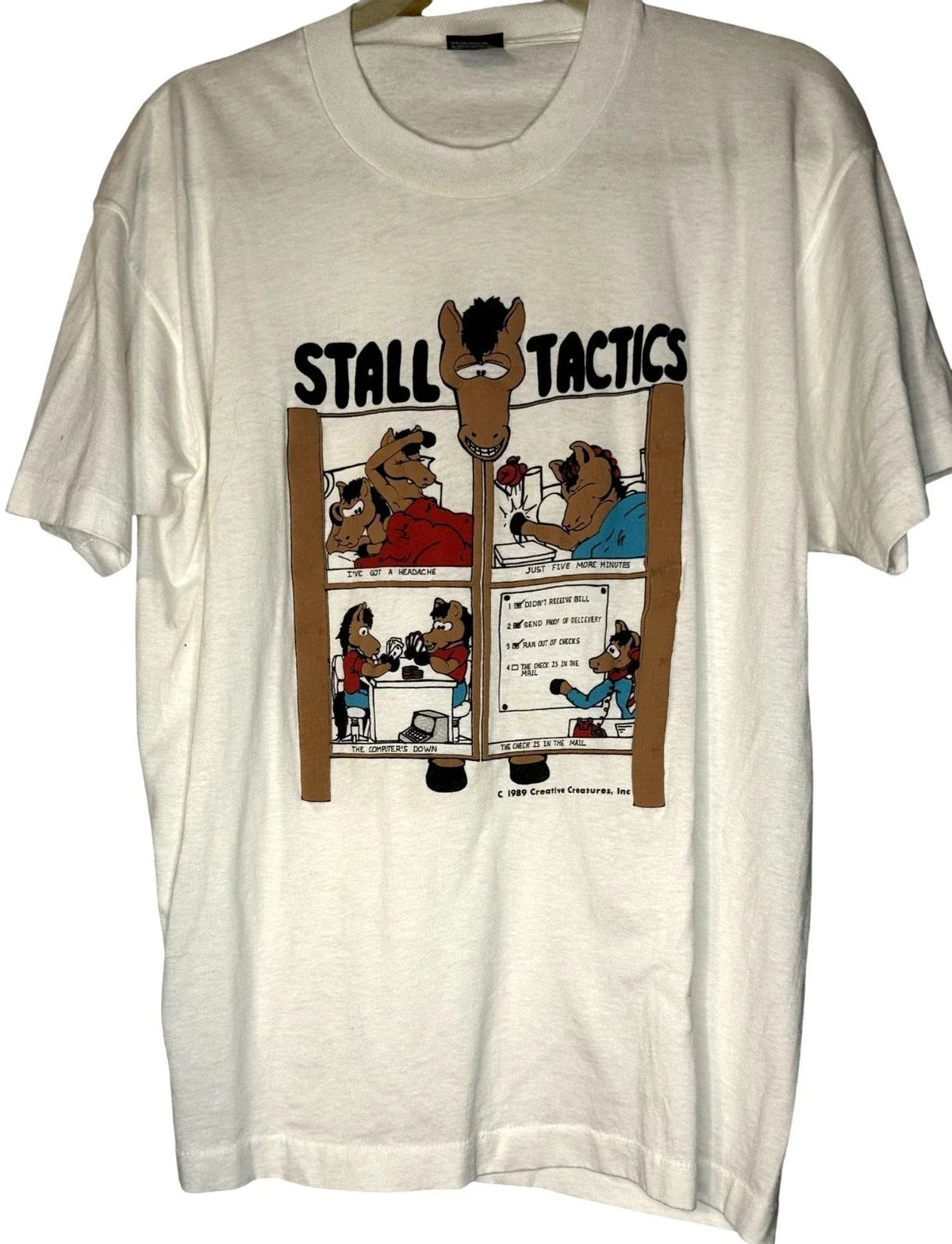 Vintage 1989 Creative Creatures Stall Tactics Comic XL Unisex , , , Long Sleeve Tee