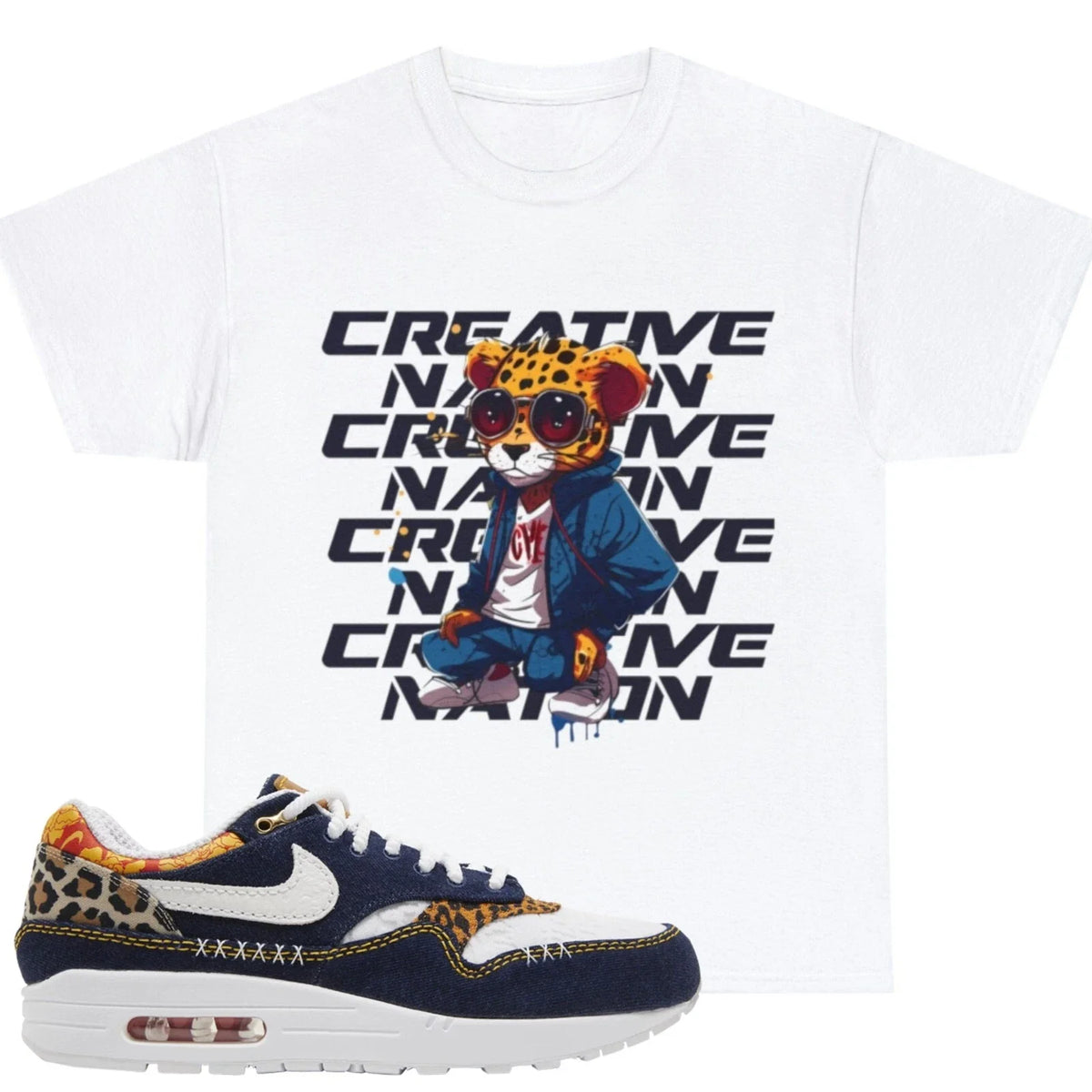 Shirt To Match Air Max 1 Premium Leopard Shirt Unisex Tee Sneaker Tee Unisex , , , Long Sleeve Tee