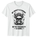 My Anxiety Is Chronic But Goth Aesthetic Anxiety Humor Unisex , , , Long Sleeve Tee