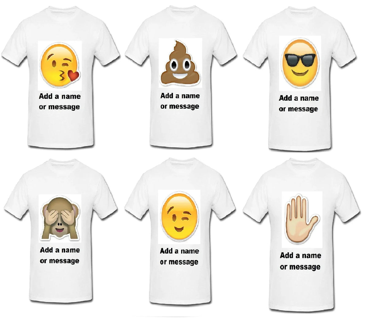 Personalised Adult Emoji T Shirts, Adult Emoji T Shirt, Emoji T Shirts Unisex , , , Long Sleeve Tee