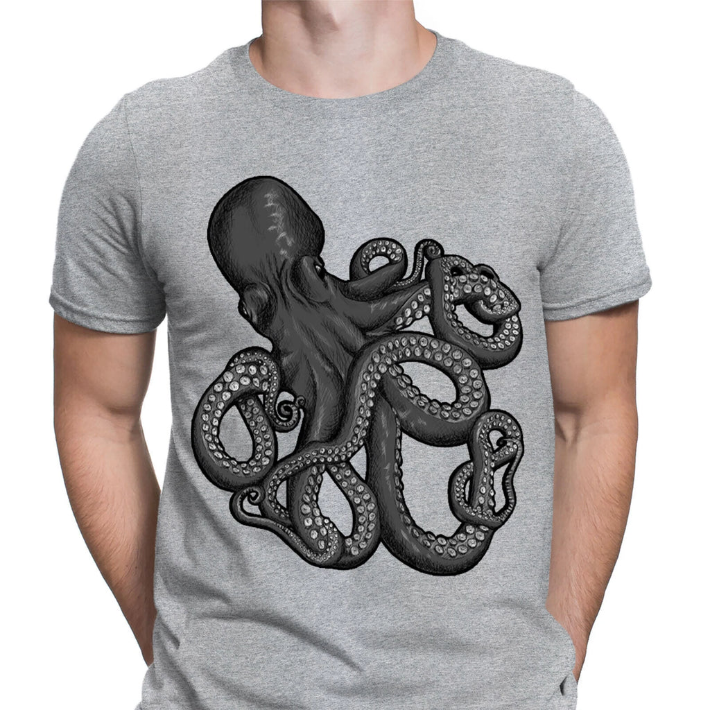 Octopus Japanese Calligraphy Anime Martial Arts Mens Womens T-Shirts Tee Top#6ED