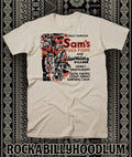 Retro Tiki Art Tee T Shirt Bar Mug Restaurant Sams Seafood Hawaiian Village CA Unisex , , , Long Sleeve Tee