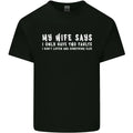 My Wife Says Funny Sarcastic Husband Couple Mens Cotton T-Shirt Tee Top