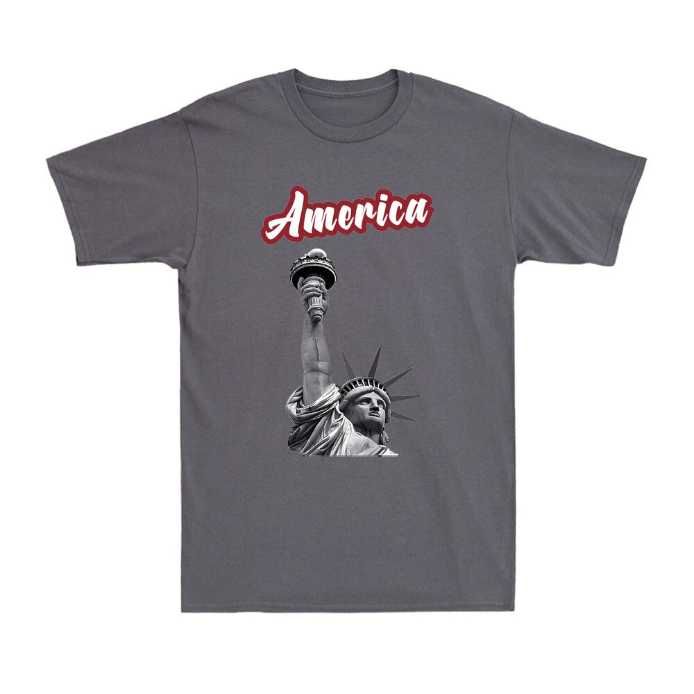 Statue Of Liberty Beer Holder Funny Patriotic Republicans Vintage Men's T-Shirt