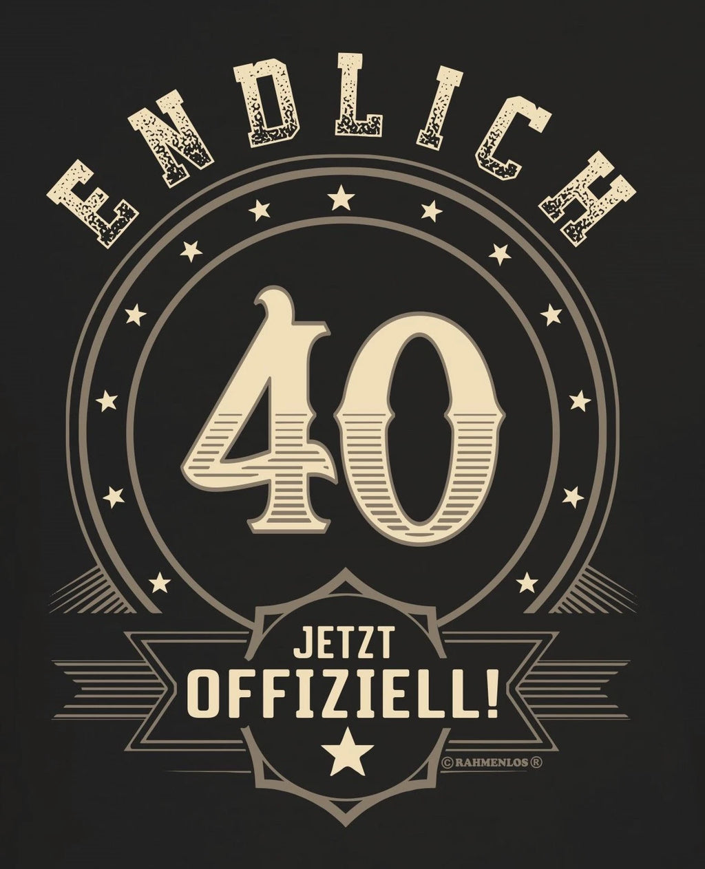 40th Birthday Men's T-Shirt Finally 40 - Now Official Quote Shirt Gift