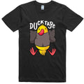 Funny Duck Stuck With Tape Cartoon Humor Graphic Tee Cute Bird Joke Unisex , , , Long Sleeve Tee