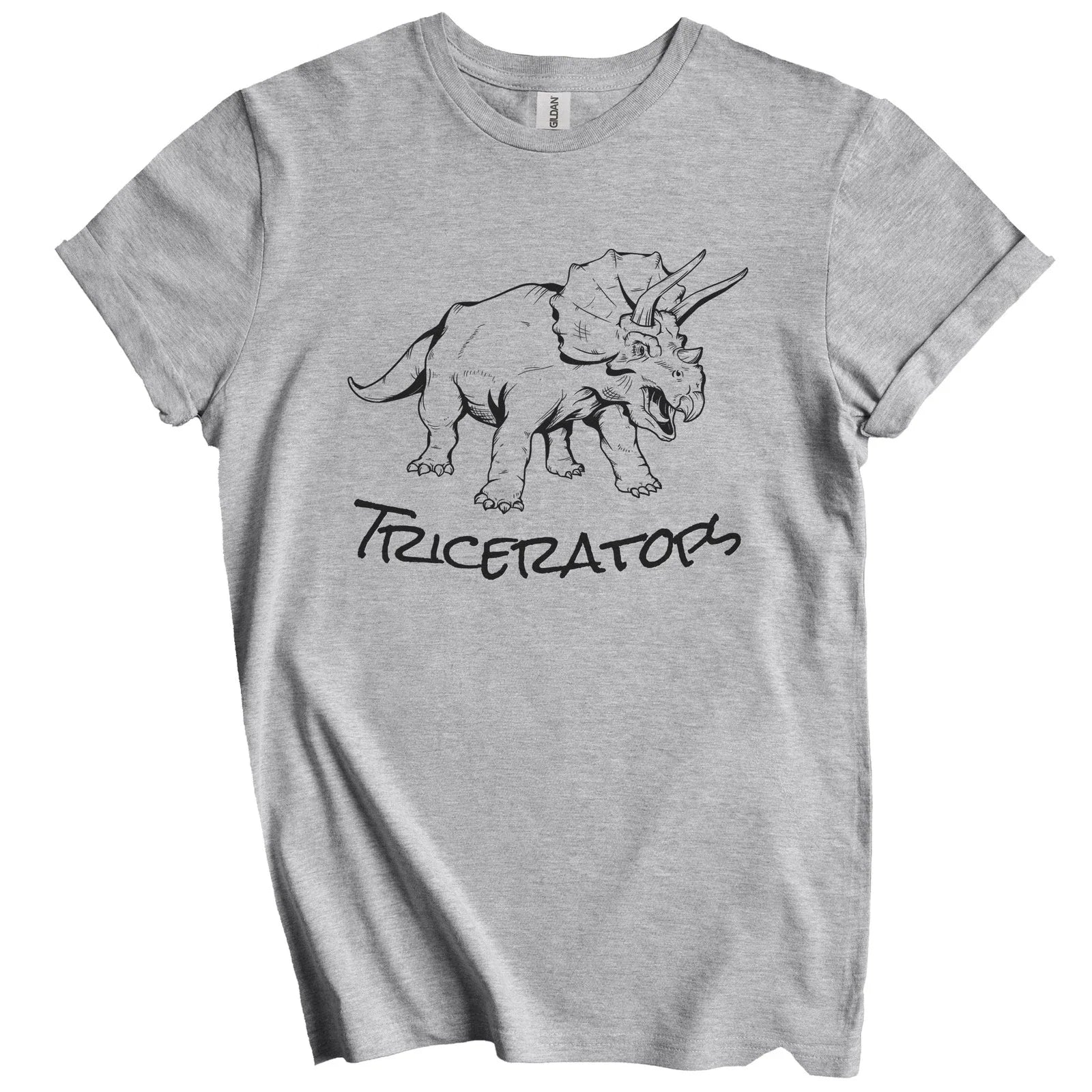 Triceratops Sketch Cool Prehistoric Animal Dinosaur - Dinosaur Gift Unisex , , , Long Sleeve Tee