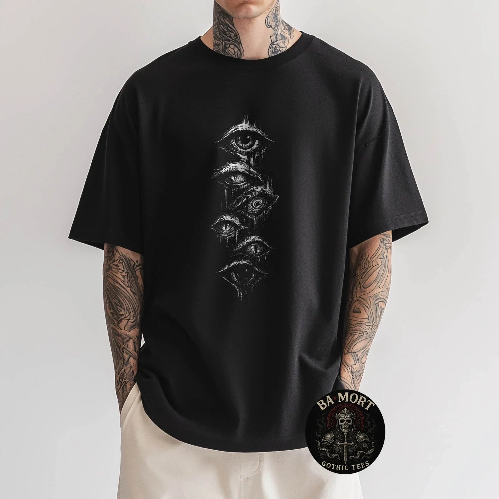 Eyes Eyeballs Goth Grunge Alt Y2K Weird Strange Aesthetic Unisex , , , Long Sleeve Tee