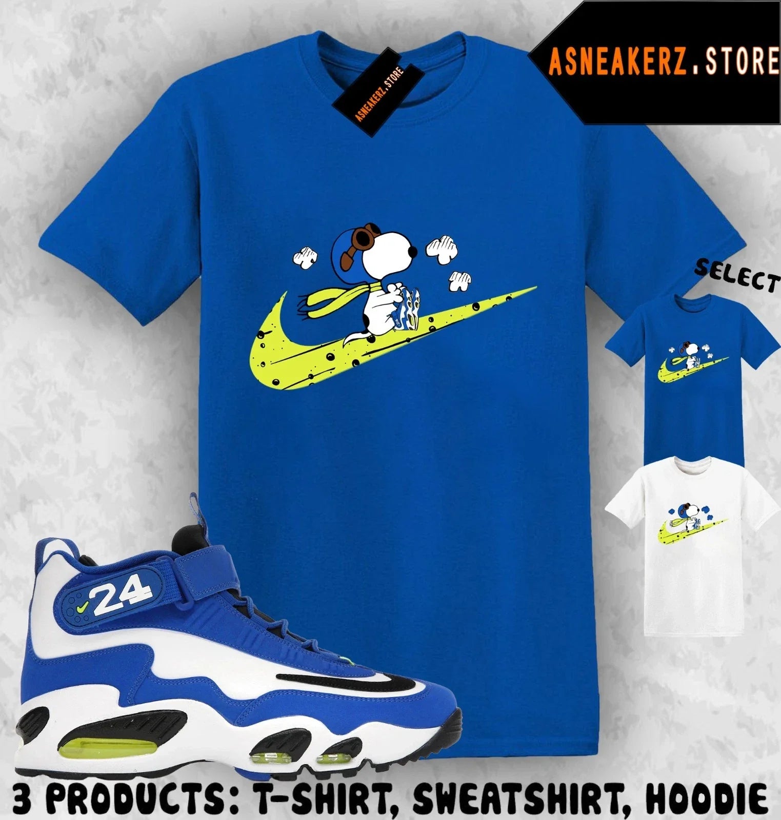 Shirt Match Air Griffey Max 1 Varsity Royal Sneaker Matching Fly S Dog Unisex , , , Long Sleeve Tee