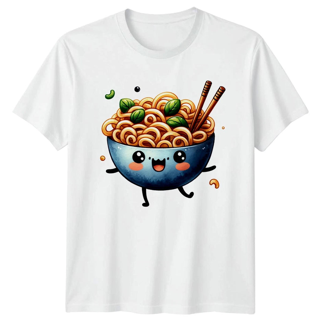 Happy Noodle Bowl T-Shirt Kawaii Foodie Noodles Birthday Gift For Him And Her