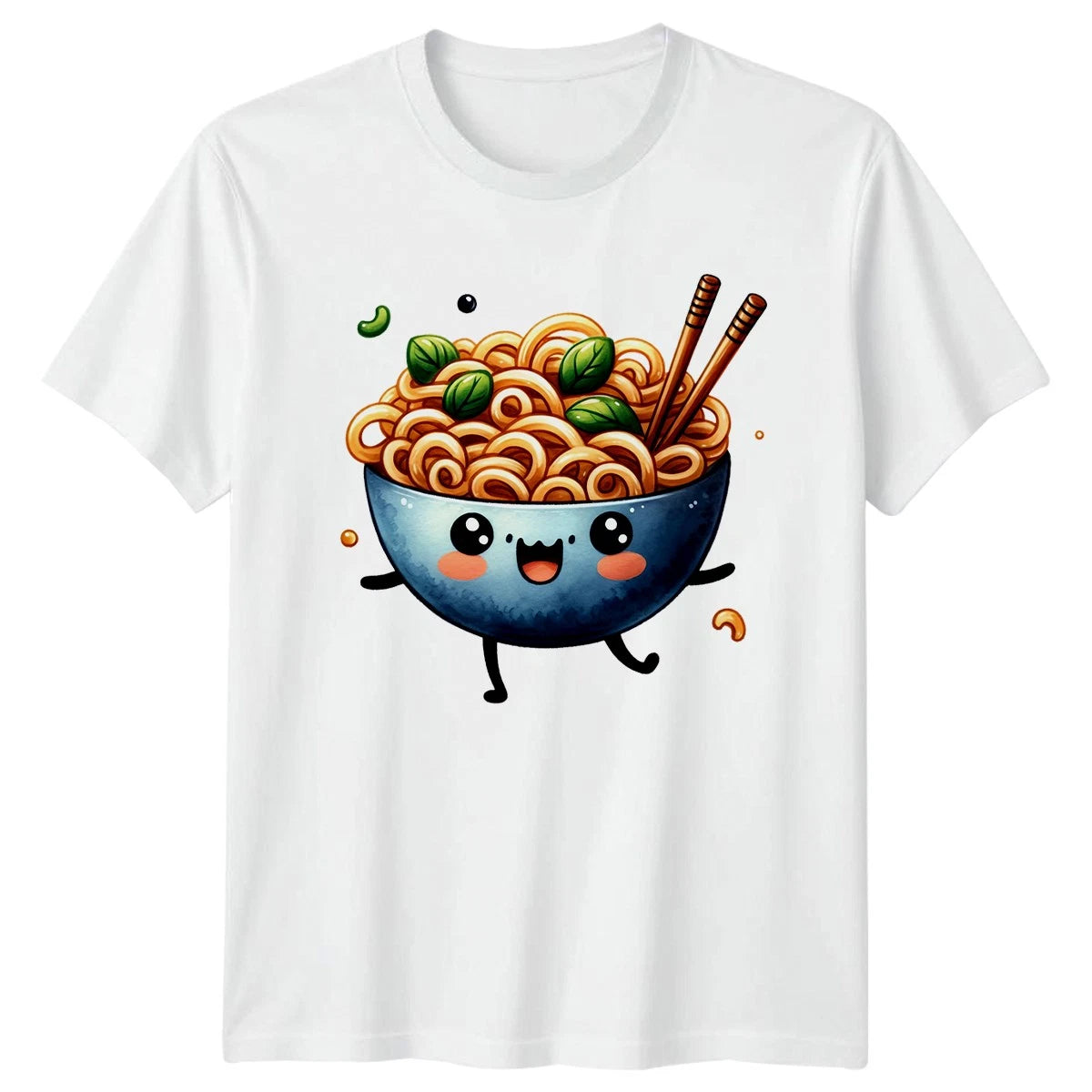 Happy Noodle Bowl T-Shirt Kawaii Foodie Noodles Birthday Gift For Him And Her