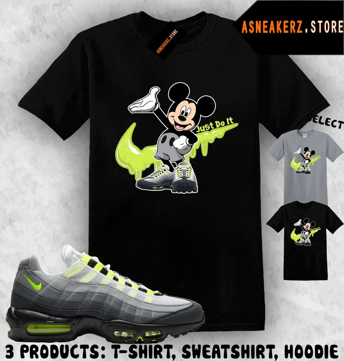Shirt Match AM 95 Big Bubble Neon 2026 Sneaker Matching Tee Drip M Mouse Unisex , , , Long Sleeve Tee