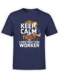 FANTUCCI Builder Collection | Keep Calm Construction Worker Unisex , , , Long Sleeve Tee