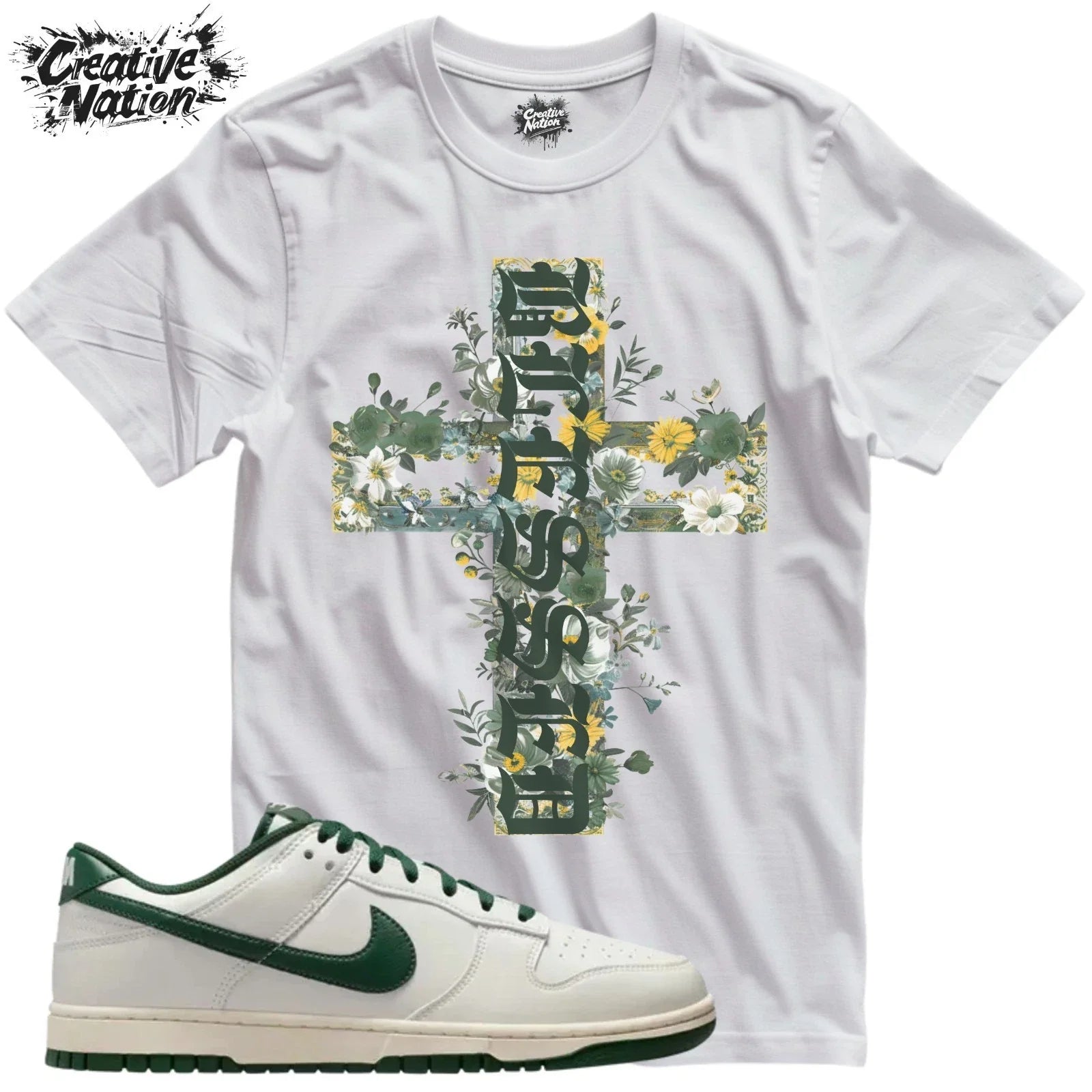 Shirt To Match Dunk Low Retro Sail Fir Unisex Tee Blessed Shirt Unisex , , , Long Sleeve Tee