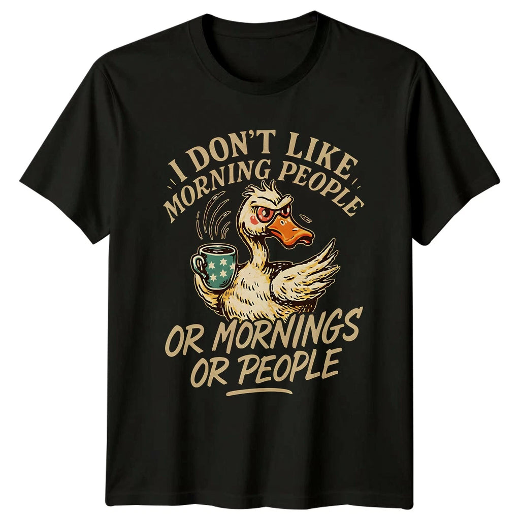 I Dont Like Morning People T-Shirt Coffee Sarcastic Gift For Him And Her