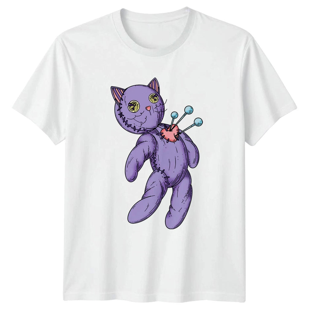 Kawaii Pastel Goth Voodoo Cat T-Shirt Voodoo Doll Cat Lover Birthday Gift